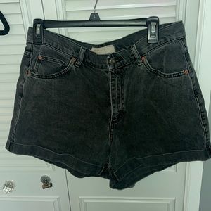 Topshop high waisted black mom shorts